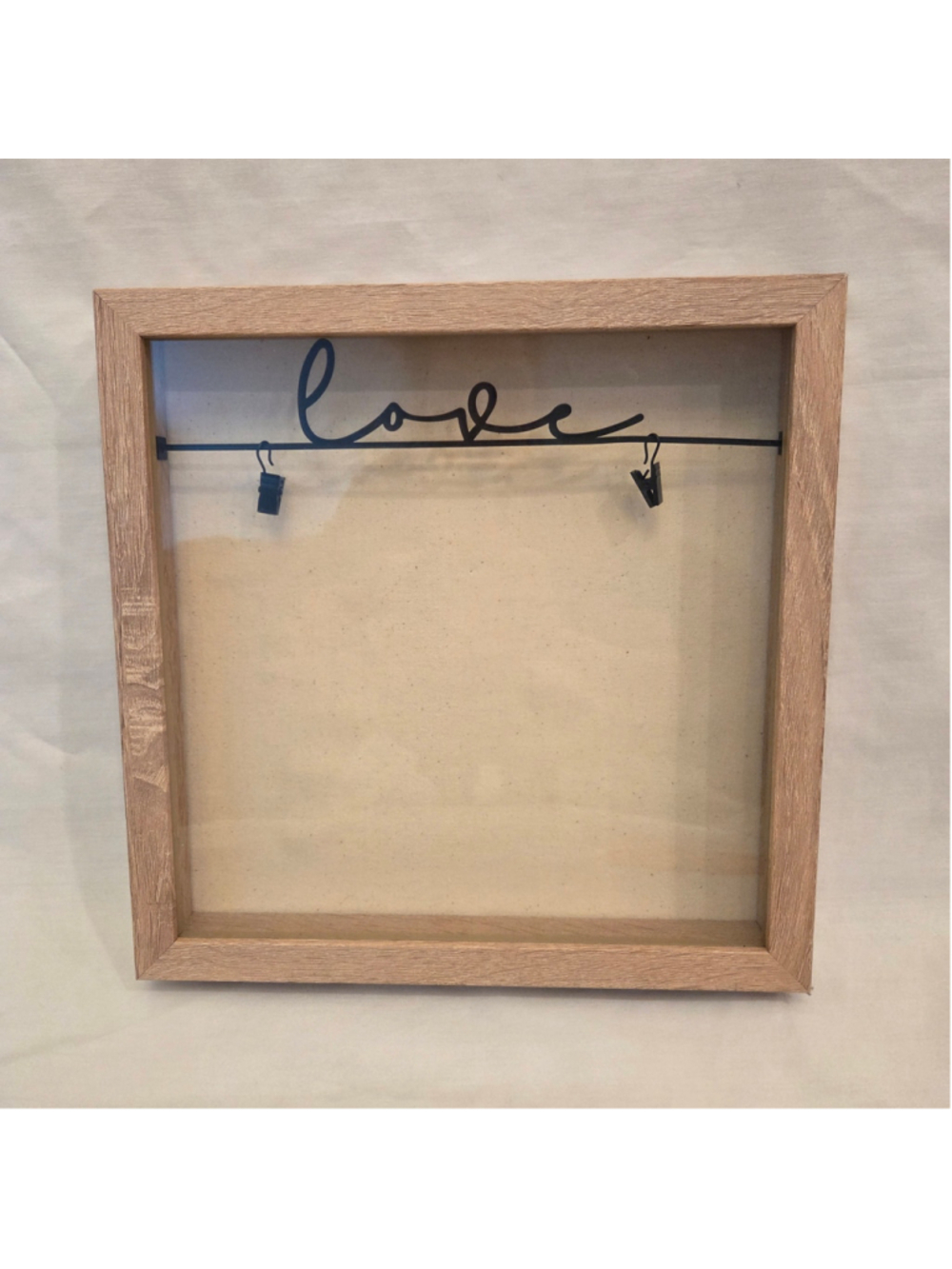 'Love' wooden shadow box frame 12"× 12"